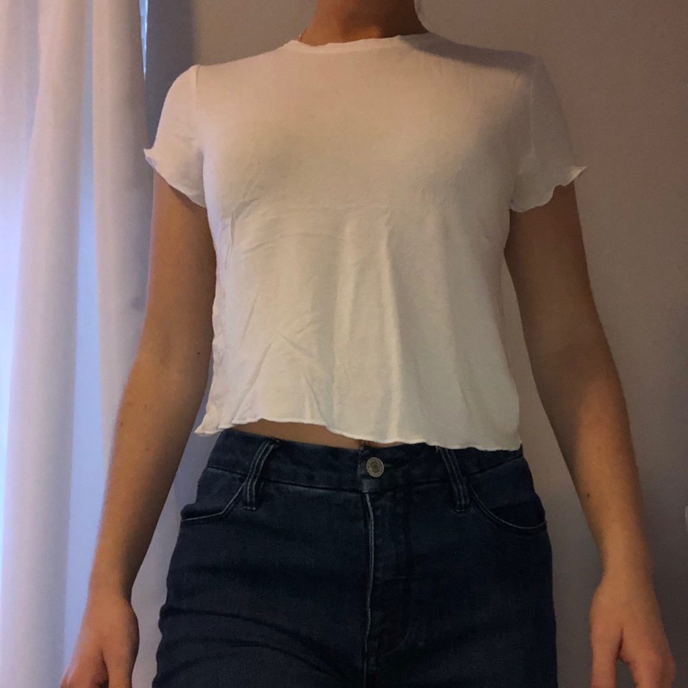 Super simple plain white comfy tee